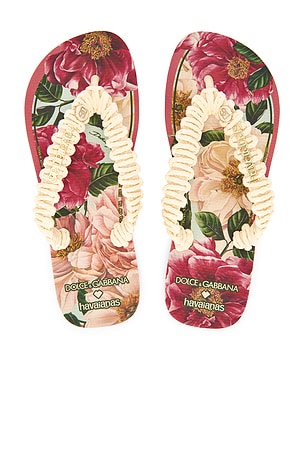 X Dolce & Gabbana Floral Sandal Havaianas