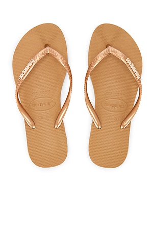 Slim Logo Metallic Sandal Havaianas