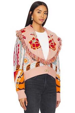 Hayley Menzies Tibetan Tiger Jacquard Cardi Bomber in Pink