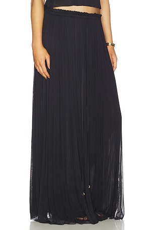 HANNE BLOCH Silk Tulle Skirt in Black