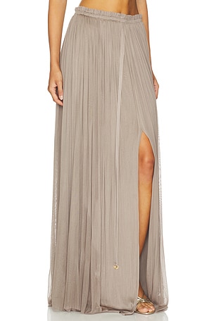 Hanne bloch falda maxi silk tulle en color Topo