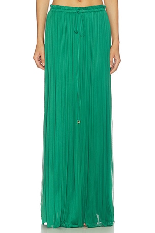 HANNE BLOCH Silk Tulle Skirt in Green
