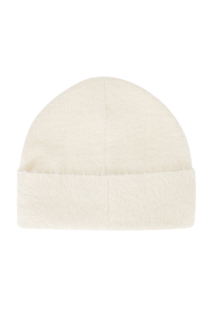 Happy Caps Furry Beanie in White