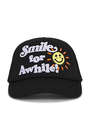 Smile For A While Trucker Hat Happy Caps