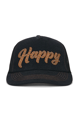 LEATHER 모자 Happy Caps
