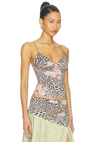 HAND OVER Tyler Top in Brown,Pink