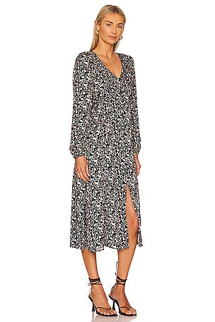 HEARTLOOM Ambrosia Midi Dress in Black