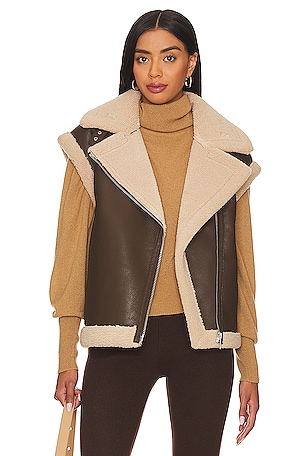 BLOUSON SANS MANCHES IMITATION CUIR XANDER HEARTLOOM