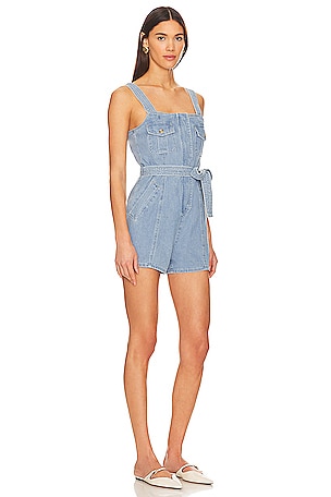 HEARTLOOM Brit Romper in Denim-Light