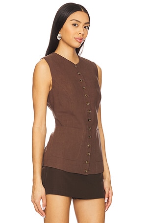 HEARTLOOM Josette Vest in Brown
