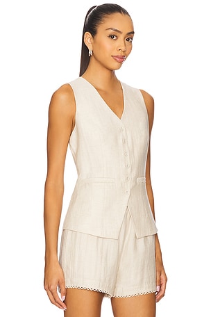 HEARTLOOM Campari Vest in Cream. Size XS. Also
