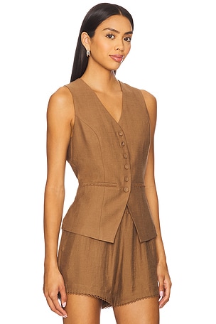 HEARTLOOM Campari Vest in Brown