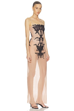 HAELO Wing Lace Corset Dress in Blush. Size XXS. Also