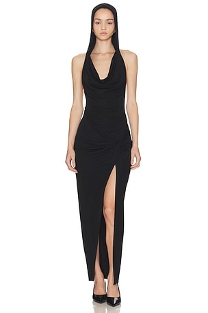 Hooded Draped Dress HAELO