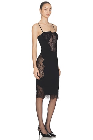 HAELO Collage Corset Dress in Black