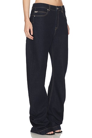 HAELO Banana Twist Flare Jean in Blue