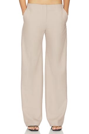 HAELO Straight Leg Trouser in Beige