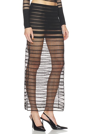 HAELO Veiled Maxi Skirt in Black