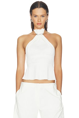 Halo Pleat Halter Top HAELO