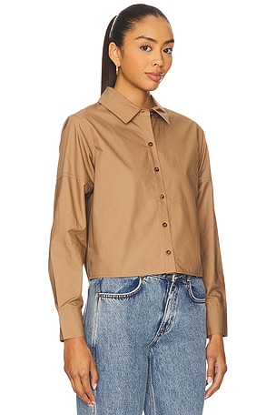 HEVRON Amita Top in Cognac