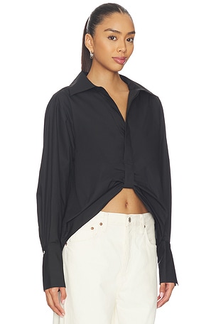 HEVRON Paola Top in Black