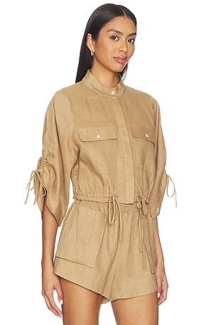 HEVRON Eva Top in Beige