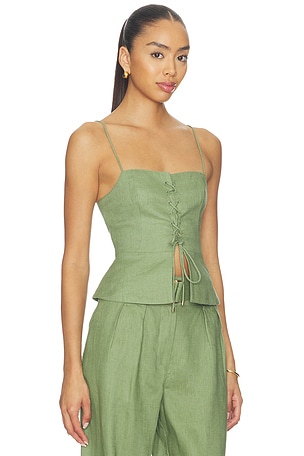 HEVRON Ophelia Top in Sage