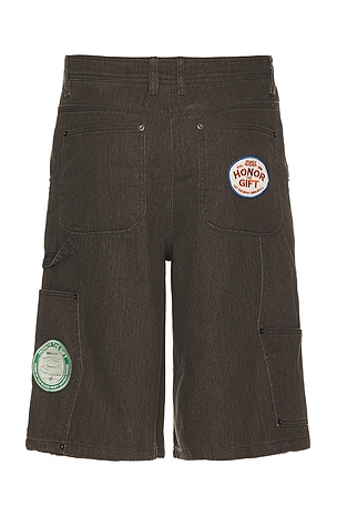 Honor The Gift Twill Carpenter Shorts in Black. Size 34. Also