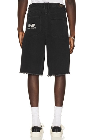 Honor the gift frayed edge 11 denim bermudas en color negro