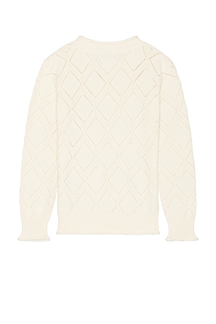 Honor The Gift Diamond Knit Sweater in Cream