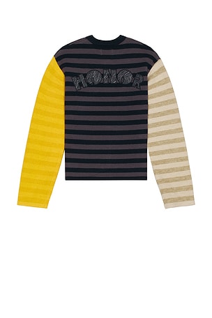 Multi Stripe Crew Neck Sweater Honor The Gift