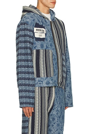 Honor The Gift Indigo Tapestry Hoodie in Blue. Size XXL/2X. Also