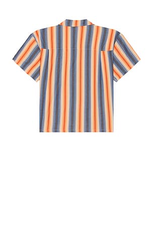Honor The Gift Auto Shop Camp Shirt in Blue,Orange