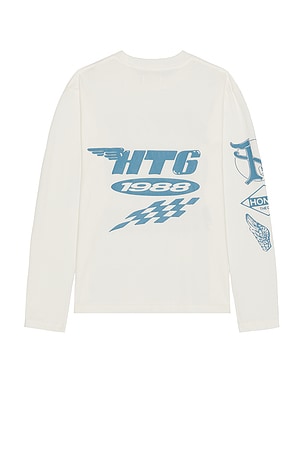 Honor The Gift Driving Long Sleeve Tee in White