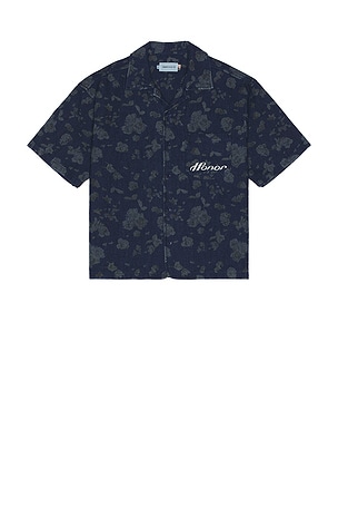 Indigo Floral Camp Shirt Honor The Gift