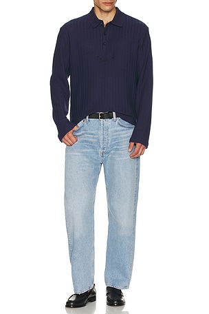 Long Sleeve Knit Polo Honor The Gift