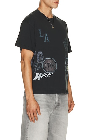 Honor The Gift All Over Los Angeles Tee in Black