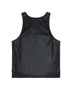 Honor The Gift A-Spring Vegan Leather Tank in Black