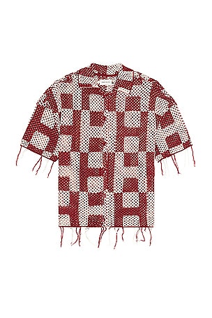 A-spring Unisex Crochet Button Down Shirt Honor The Gift