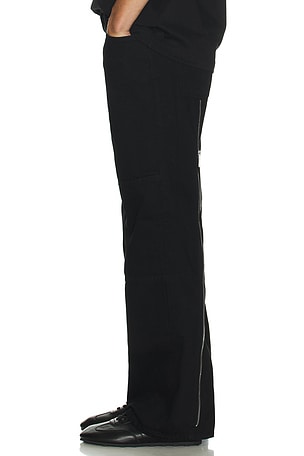 Helmut Lang Zip Carpenter Pant in Black