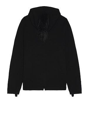 Helmut Lang Mohawk Full Zip Hoodie in Black