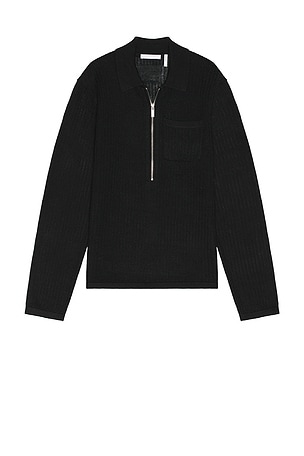 Long Sleeve Zip Polo Helmut Lang