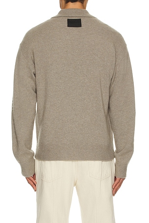 Helmut Lang Brushed Polo in Grey