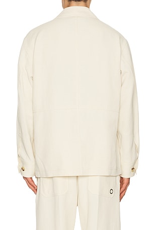 Helmut Lang Sailor Overshirt in Cream