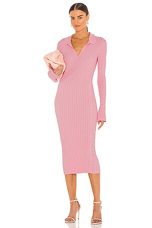 ecru knitted dress Merino knit tee dress ecru