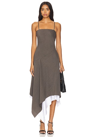 Scarf Hem Dress Helmut Lang