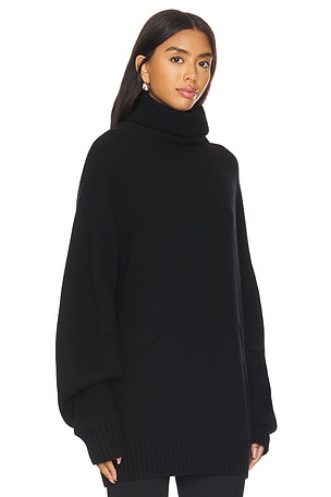 Helmut Lang Apex Chunky Turtleneck in Black