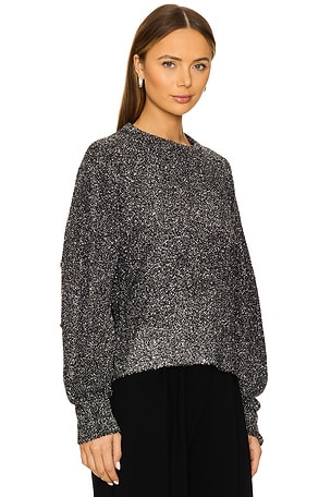Helmut Lang Lurex Crew in Metallic Silver