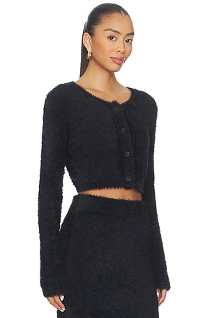 Helmut Lang Cropped Cardigan in Black