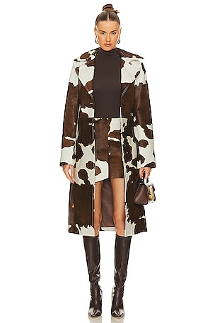 Cowhide Trench Coat Helmut Lang